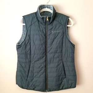 Free Country Green Faux Fur Reversible Puffer Vest